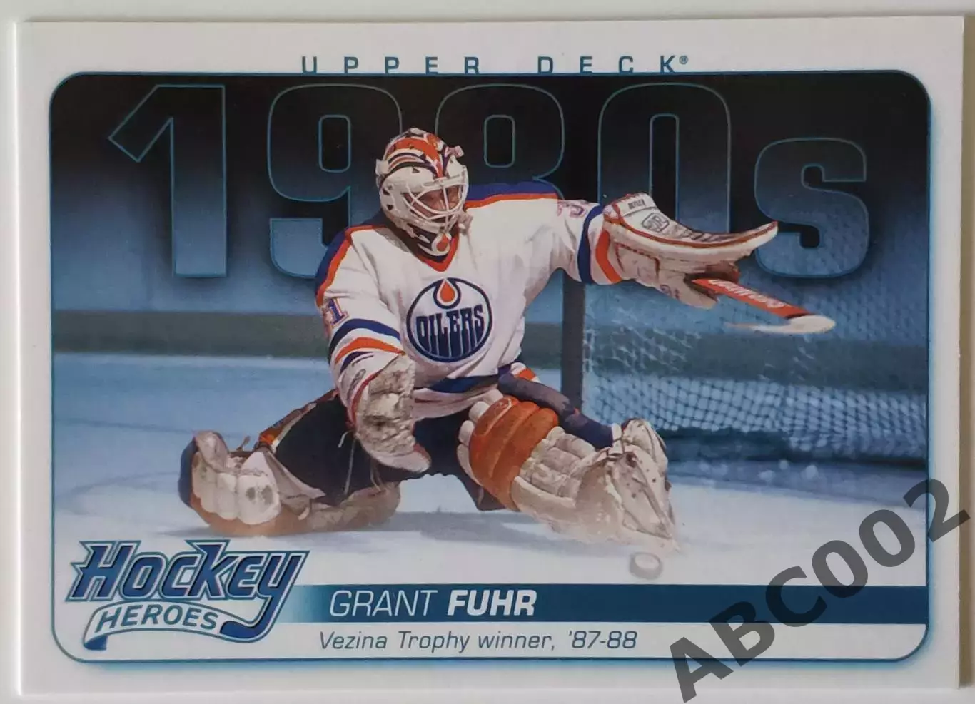 Карточка НХЛ / Grant Fuhr / Oilers / Hockey Heroes