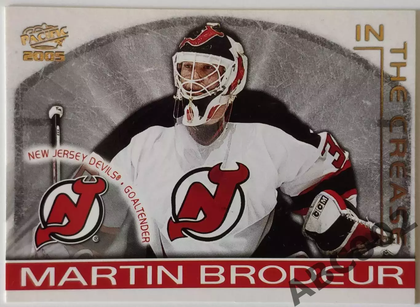 Карточка НХЛ / Martin Brodeur / Devils / In The Crease