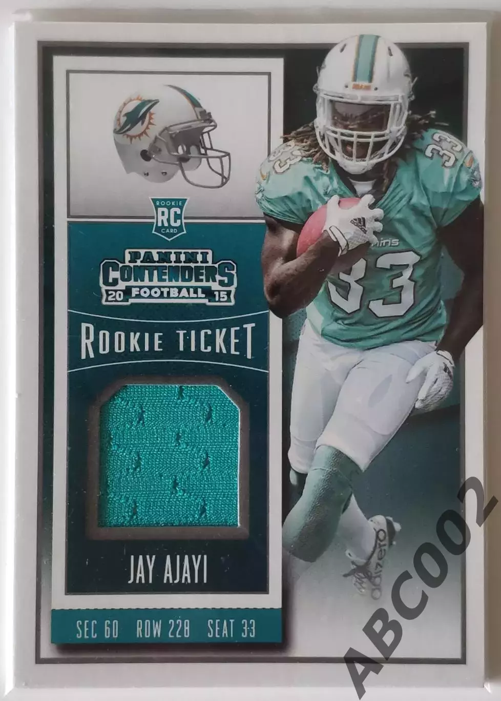 Джерси - карта NFL / Jay Ajayi / Miami Dolphins / Contenders