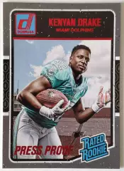 Карточка NFL / Kenyan Drake / Miami Dolphins / Rated Rookie / Press Proof