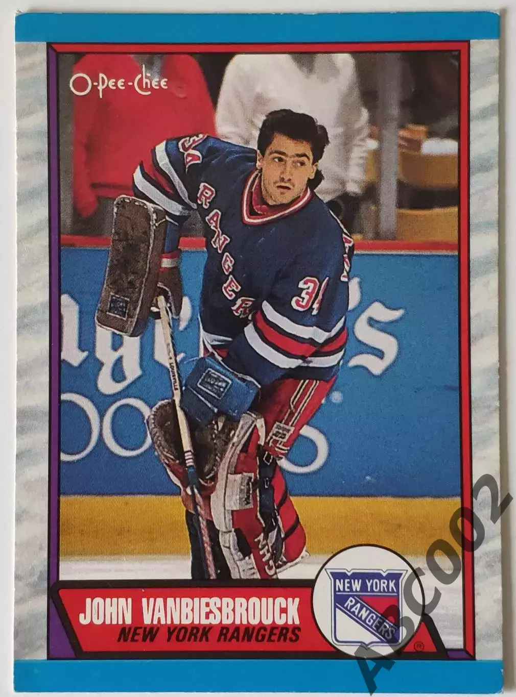 Карточка НХЛ / John Vanbiesbrouck / Rangers / O-Pee-Chee