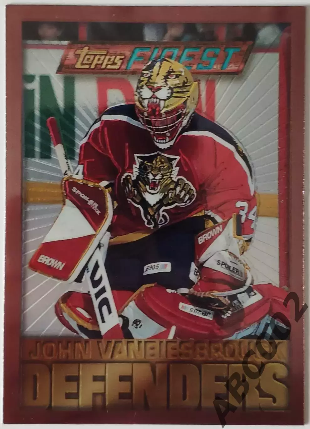 Карточка НХЛ / John Vanbiesbrouck / Panthers / Topps Finest
