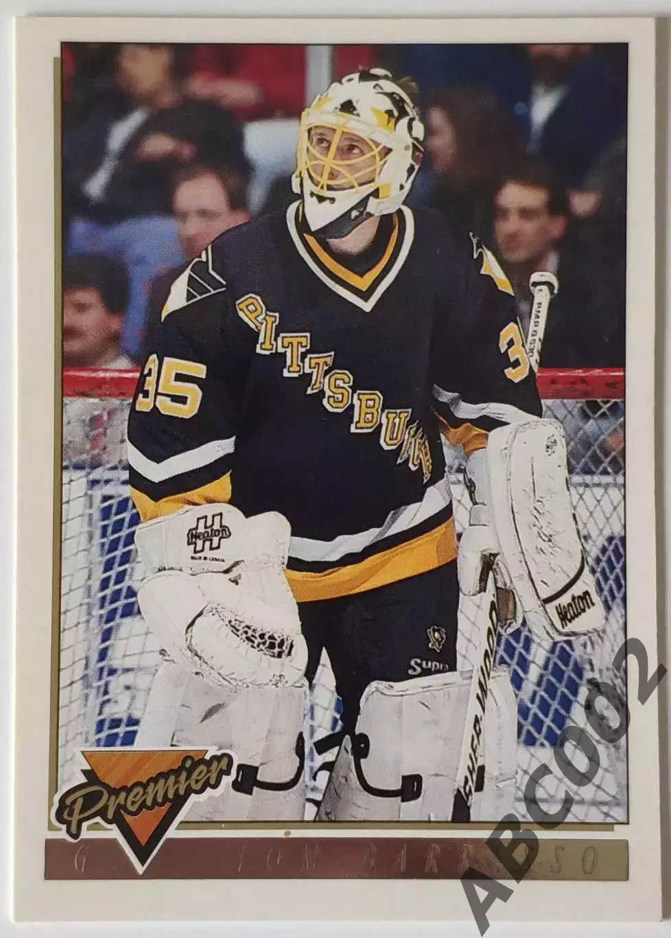 Карточка НХЛ / Tom Barrasso / Penguins / Premier