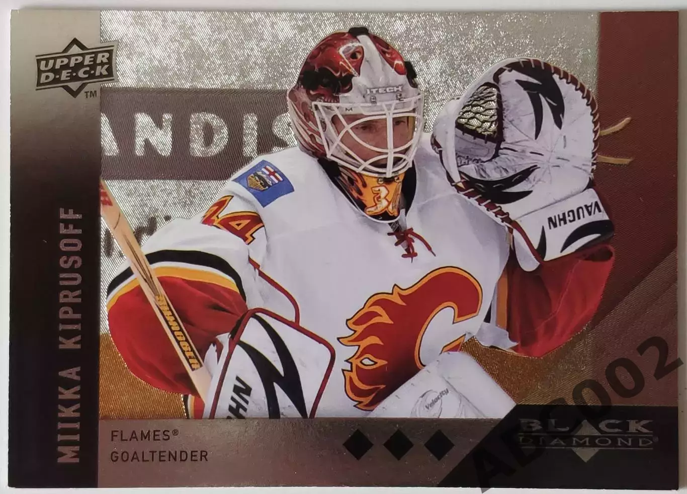 Карточка НХЛ / Mikka Kiprusoff / Flames / Black Diamond