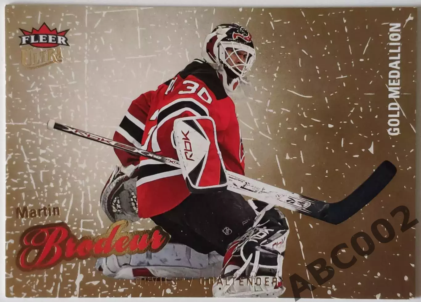 Карточка НХЛ / Martin Brodeur / Devils / Fleer