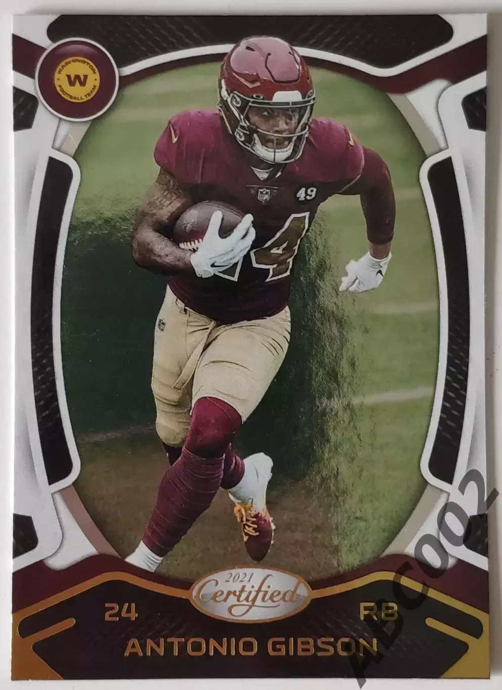 Карточка NFL / Antonio Gibson / Washington / Certified