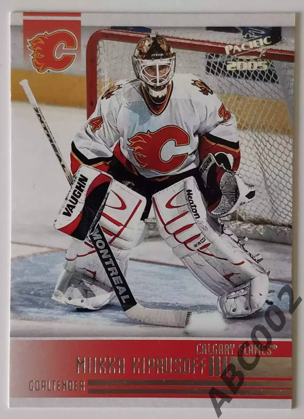 Карточка НХЛ / Mikka Kiprusoff / Flames / Pacific