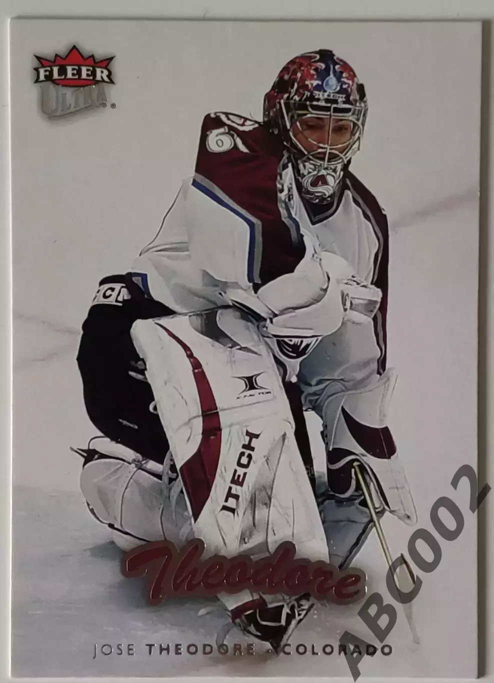 Карточка НХЛ / Jose Theodore / Colorado / Fleer Ultra