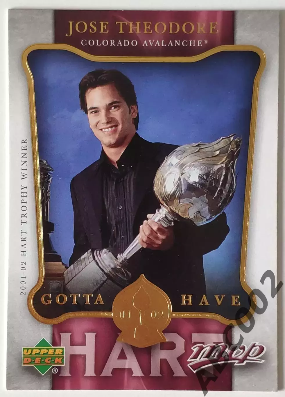 Карточка НХЛ / Jose Theodore / Colorado / Gotta Have Hart MVP