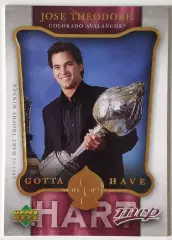 Карточка НХЛ / Jose Theodore / Colorado / Gotta Have Hart MVP