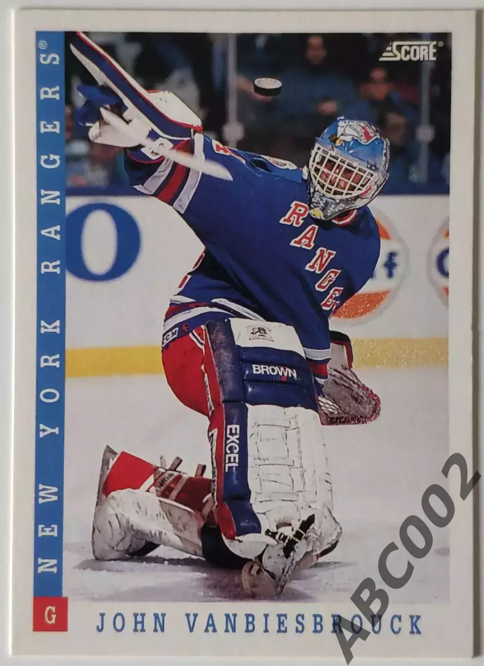 Карточка НХЛ / John Vanbiesbrouck / Rangers / Score