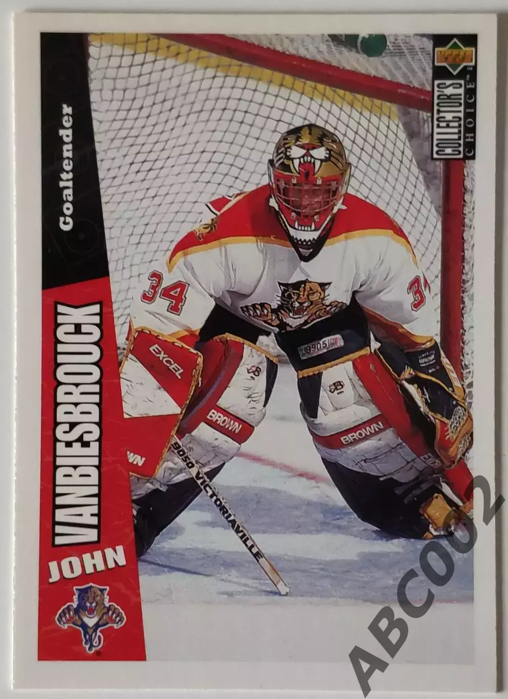 Карточка НХЛ / John Vanbiesbrouck / Panthers / Collector's Choise