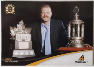 Карточка НХЛ / Tim Thomas / Bruins / Pinnacle