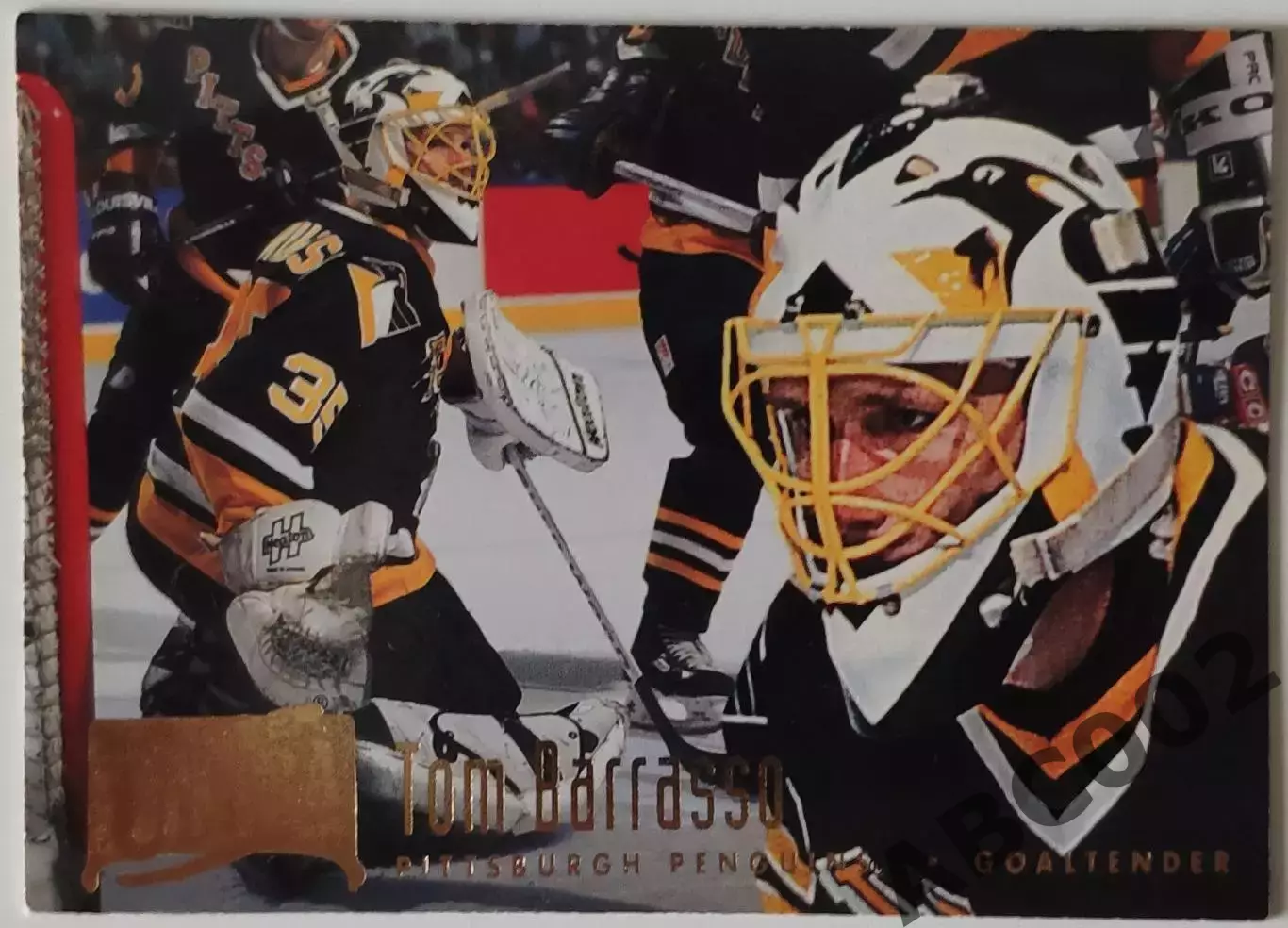 Карточка НХЛ / Tom Barrasso / Penguins / Fleer