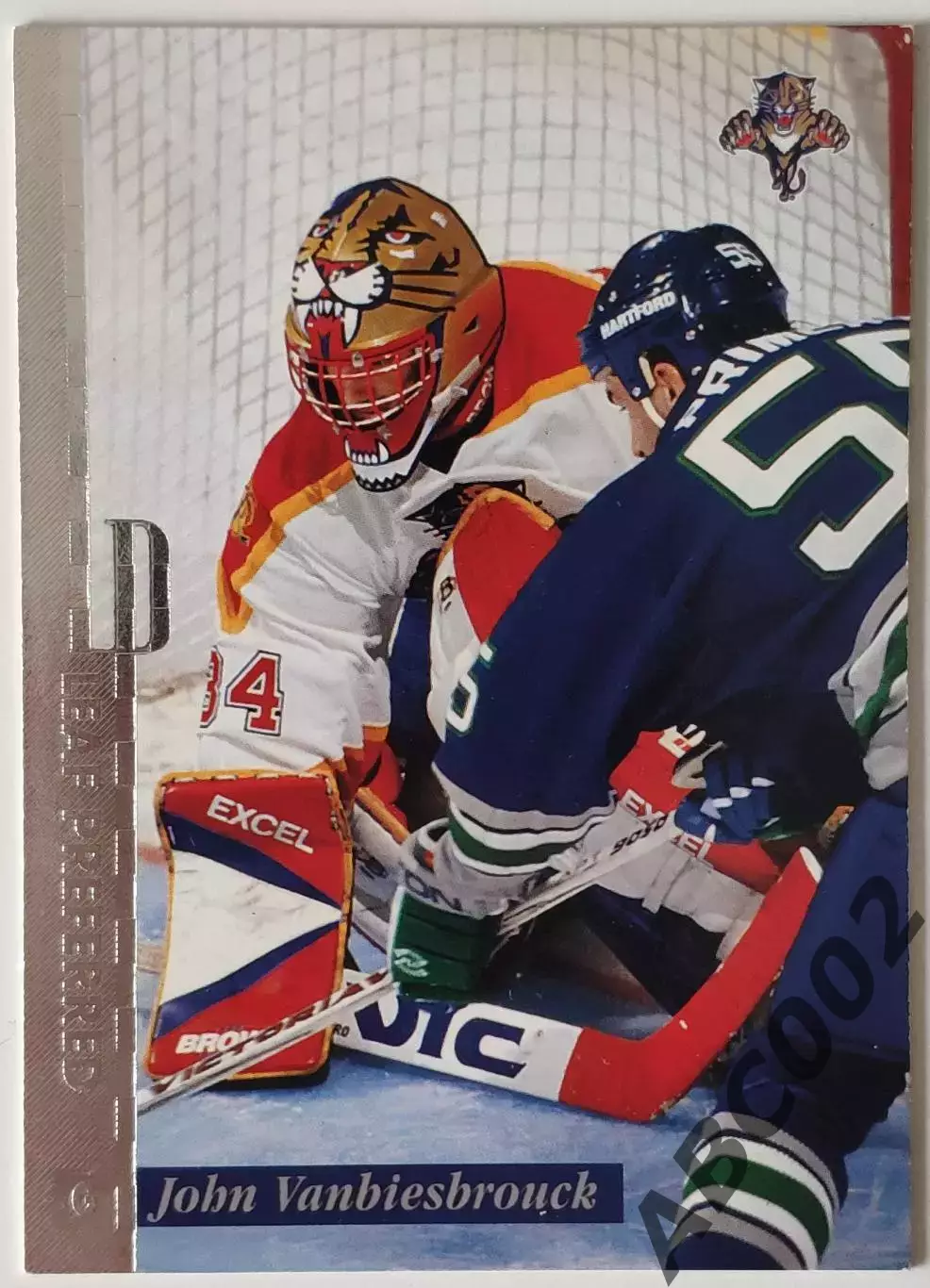 Карточка НХЛ / John Vanbiesbrouck / Panthers / Leaf Preferred