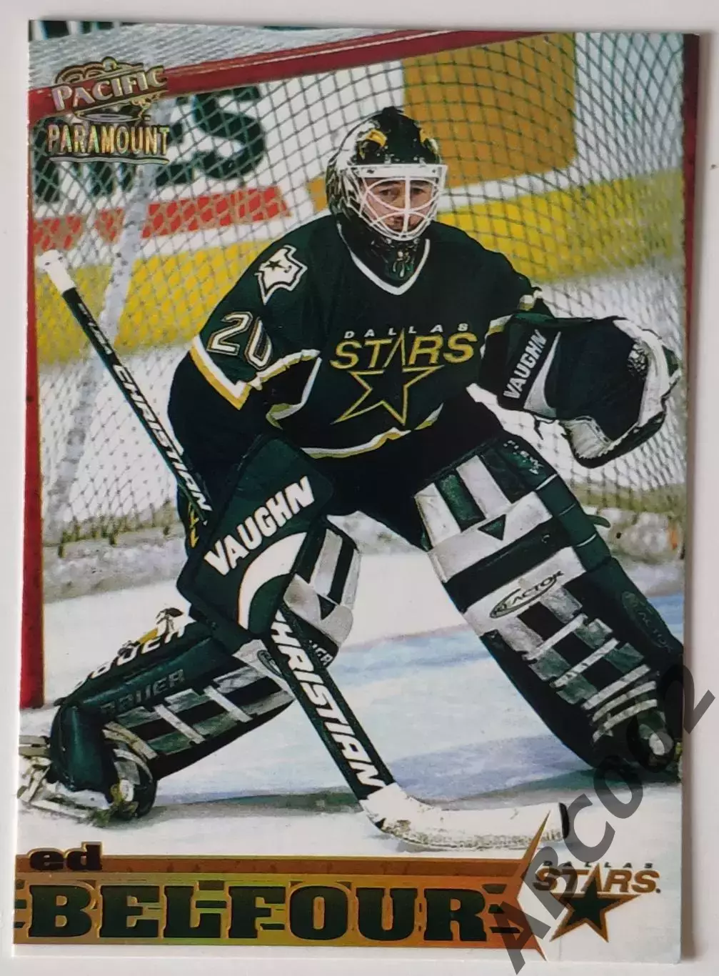 Карточка НХЛ / Ed Belfour / Dallas Stars / Pacific Paramount