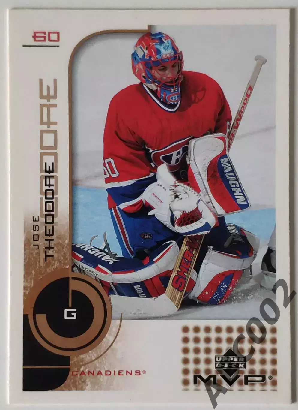 Карточка НХЛ / Jose Theodore / Canadiens / MVP