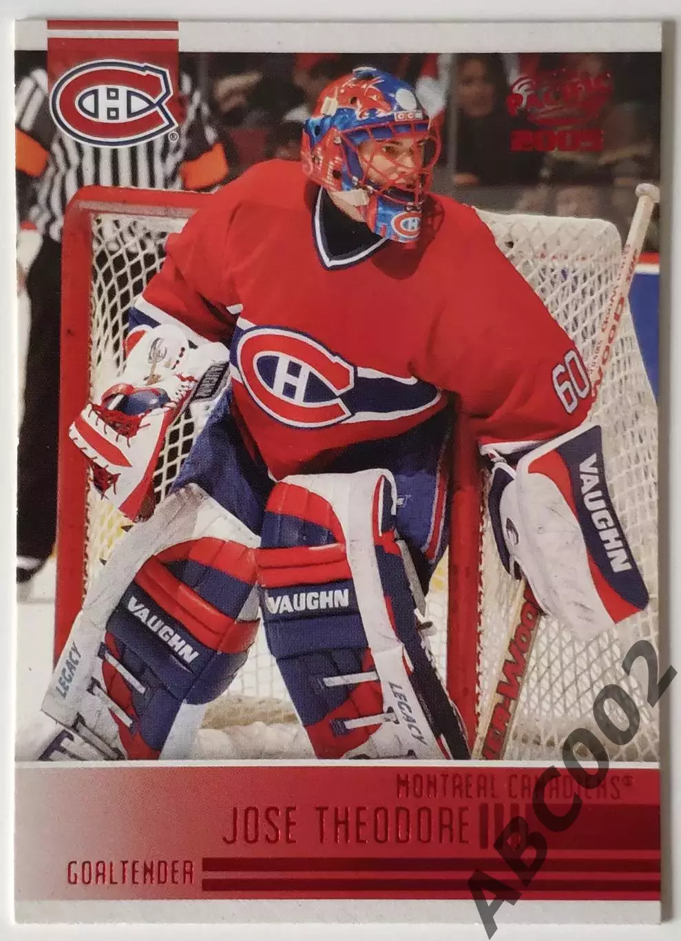 Карточка НХЛ / Jose Theodore / Canadiens / Pacific
