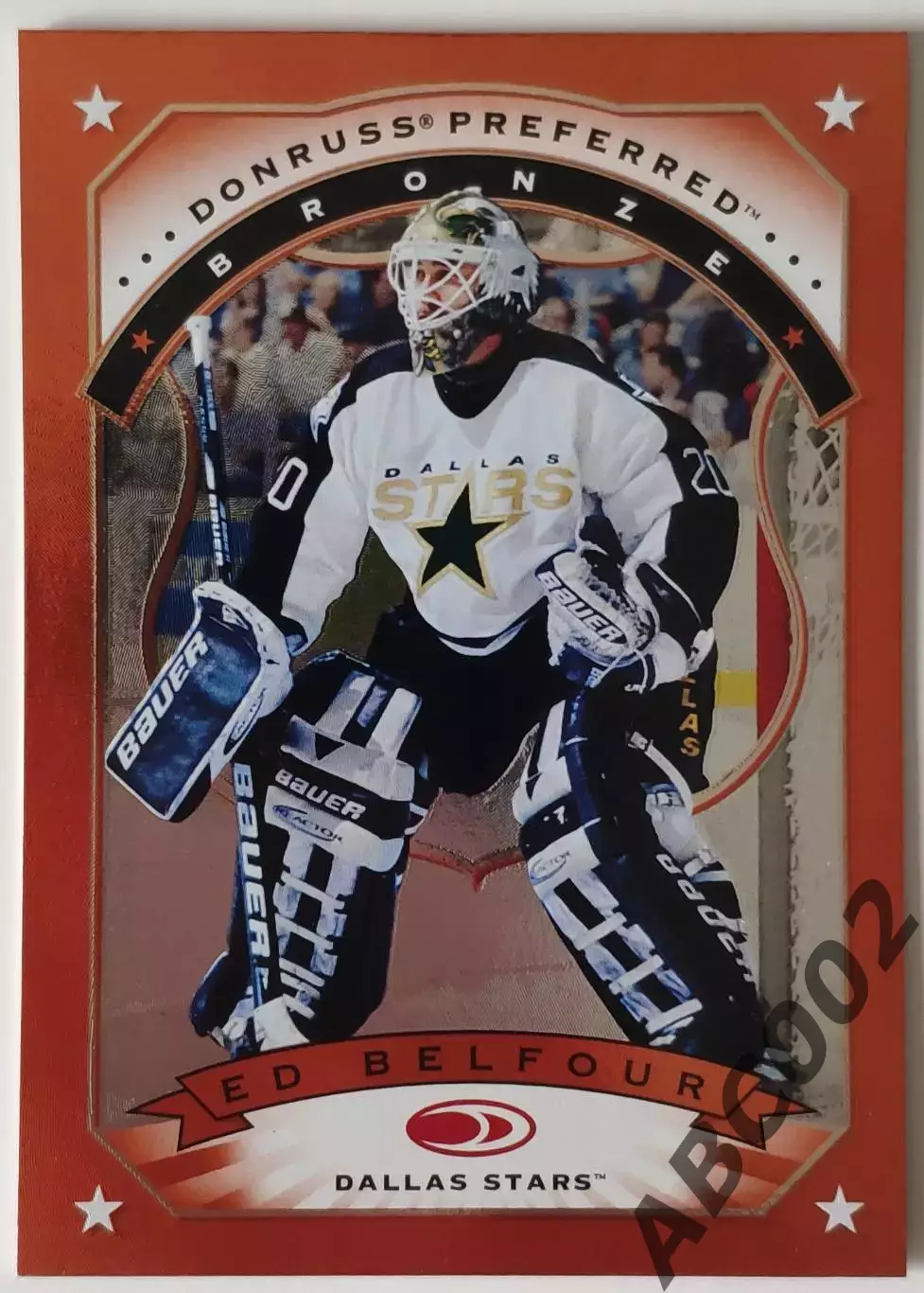Карточка НХЛ / Ed Belfour / Dallas Stars / Donruss Preferred Bronze