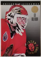 Карточка НХЛ / Ed Belfour / Blackhawks / Painted Warriors