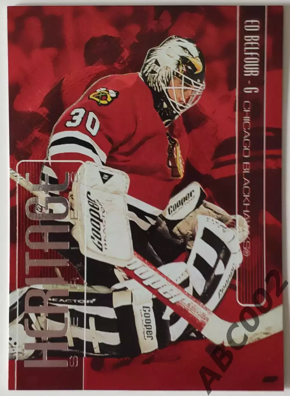 Карточка НХЛ / Ed Belfour / 28 из 1000 / Blackhawks / Heritage