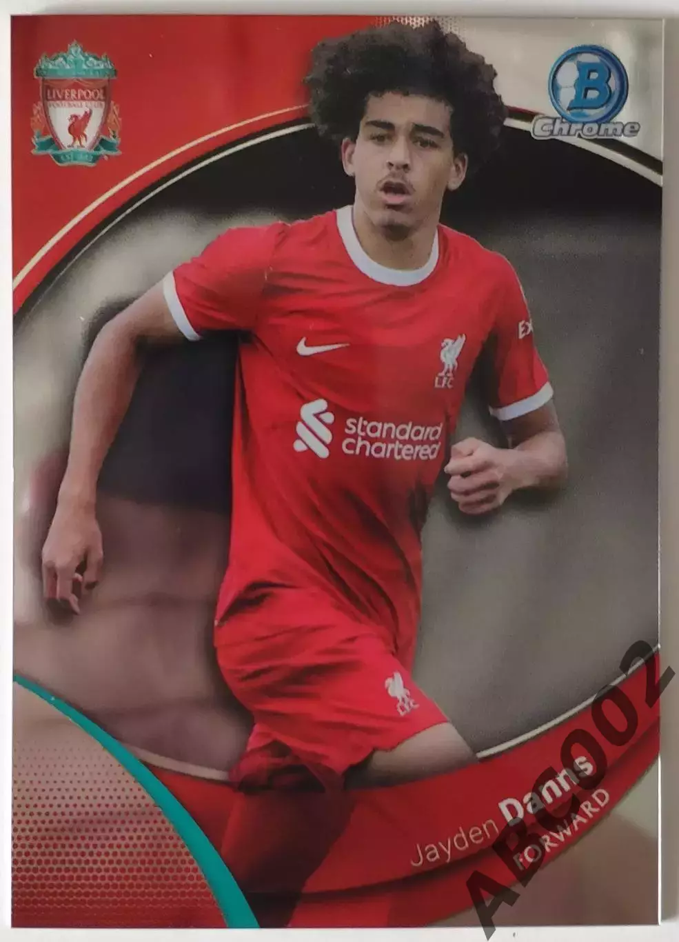 Карточка АПЛ / Jayden Danns / Liverpool / Topps Chrome