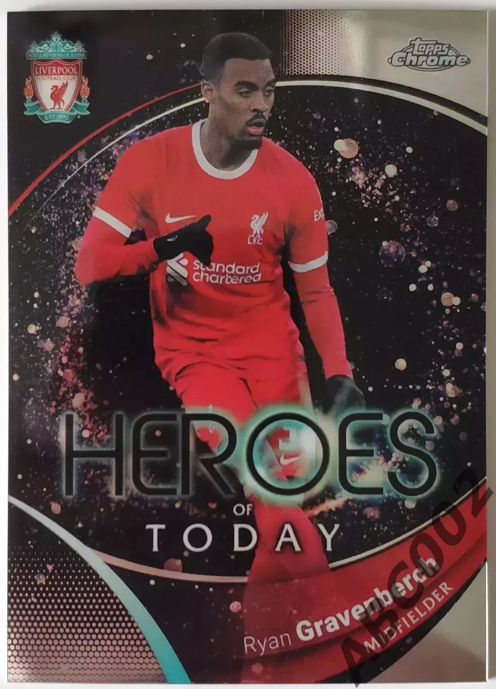 Карточка АПЛ / Ryan Gravenberch / Liverpool / Topps Chrome