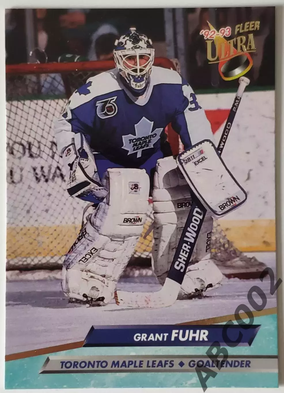 Карточка НХЛ / Grant Fuhr / Maple Leafs / Fleer Ultra