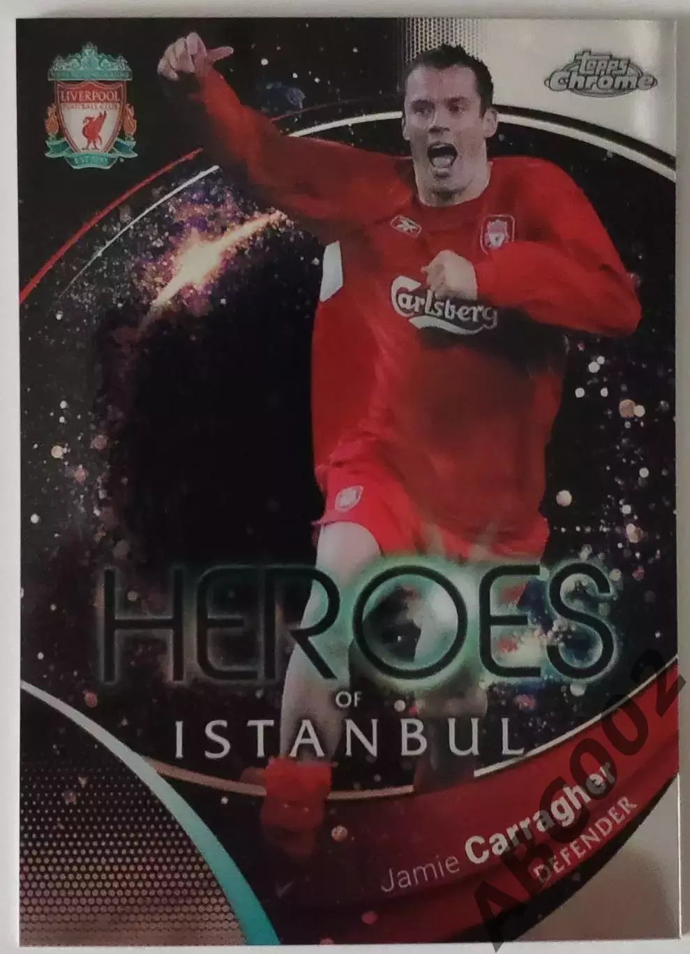 Карточка АПЛ / Jamie Carragher / Liverpool / Topps Chrome / Heroes