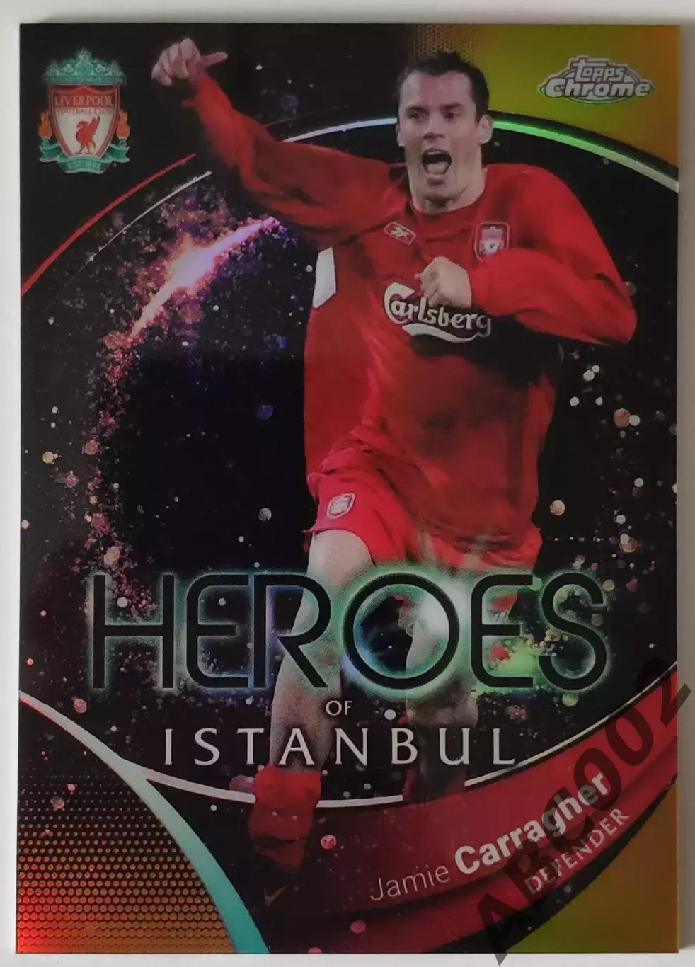 Карточка АПЛ / Jamie Carragher / 21 из 50 / Liverpool / Topps Chrome