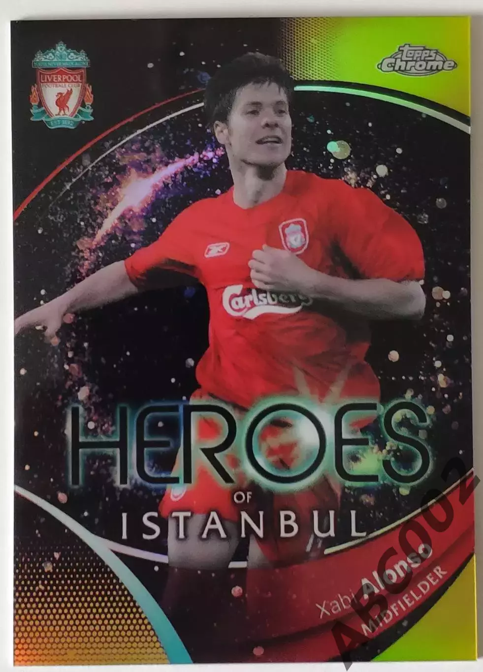 Карточка АПЛ / Xabi Alonso / 16 из 75 / Liverpool / Topps Chrome