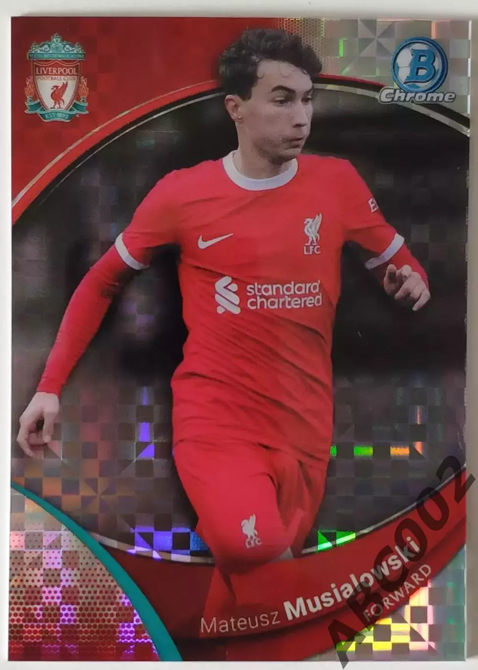 Карточка АПЛ / Mateusz Musialowski / Liverpool / Topps Chrome / X-Factor