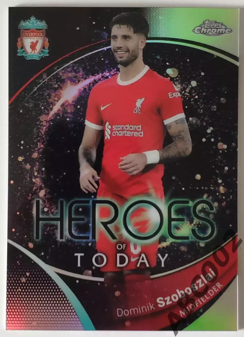 Карточка АПЛ / Dominik Szoboszlai / Liverpool / Topps Chrome / Refractor