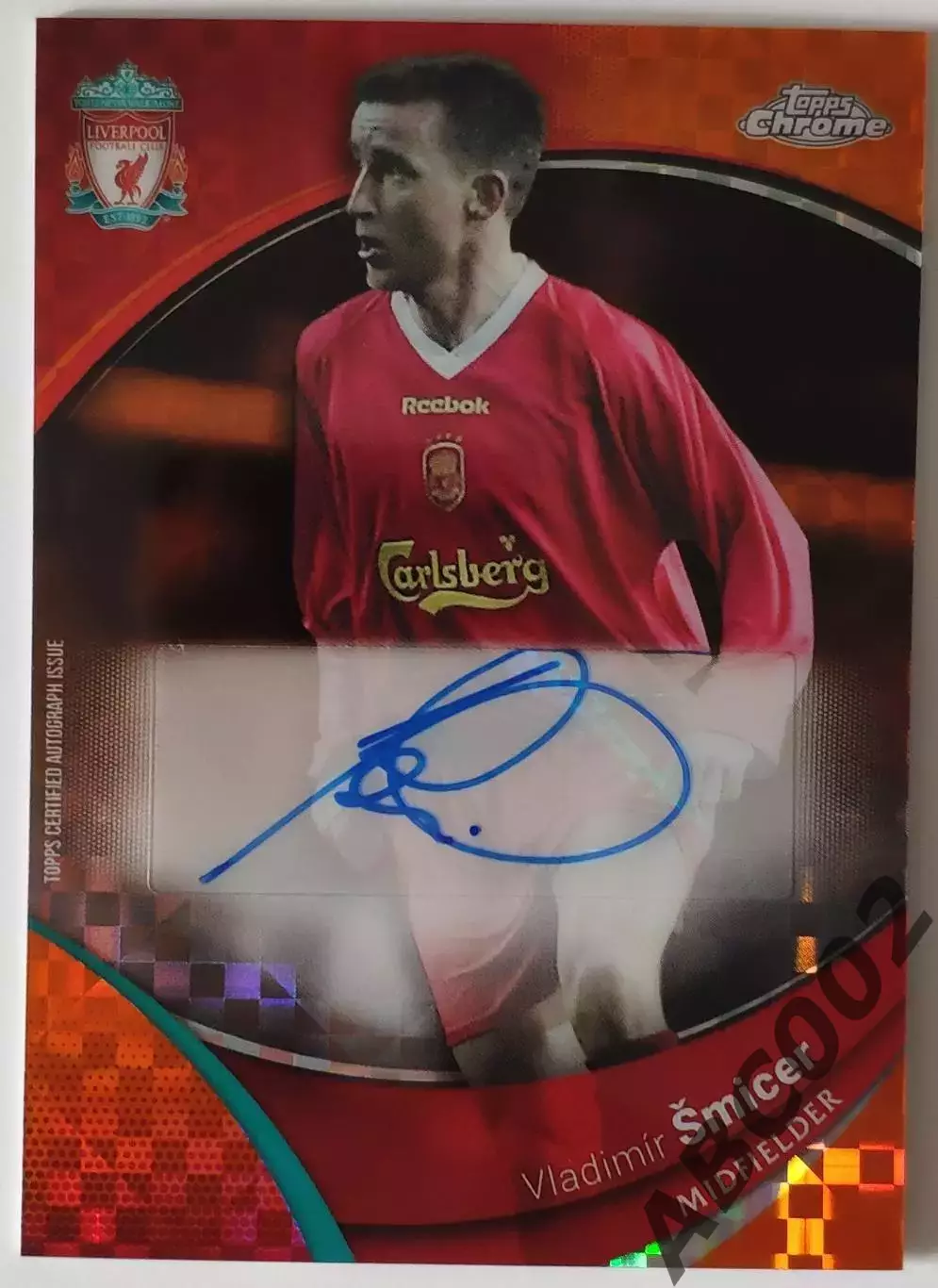 Автограф / Vladimir Smicer / 23 из 25 / Liverpool / Topps Chrome