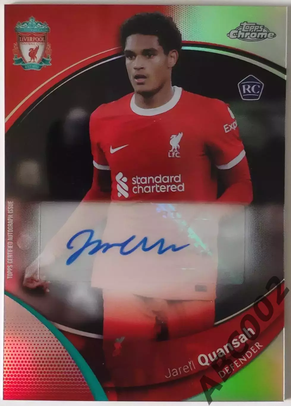 Автограф / Jarell Quansah / Liverpool / Topps Chrome