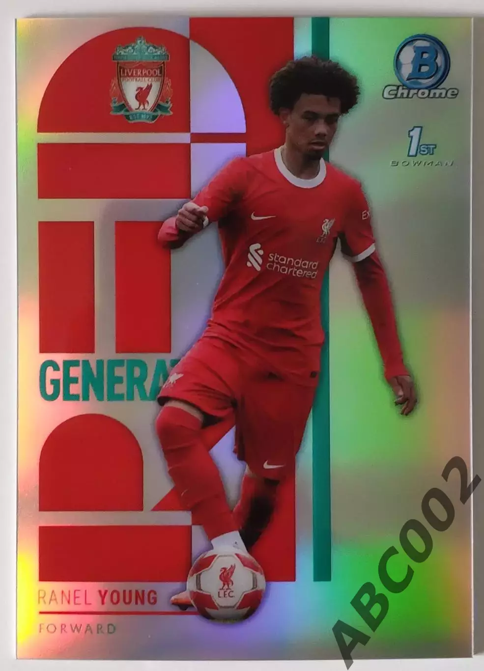 Карточка АПЛ / Ranel Young / Liverpool / Topps Chrome / Red Generat