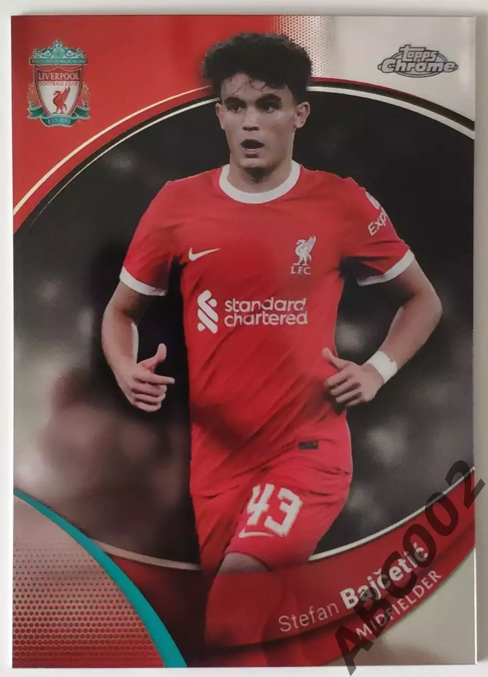 Карточка АПЛ / Stefan Bajcetic / Liverpool / Topps Chrome