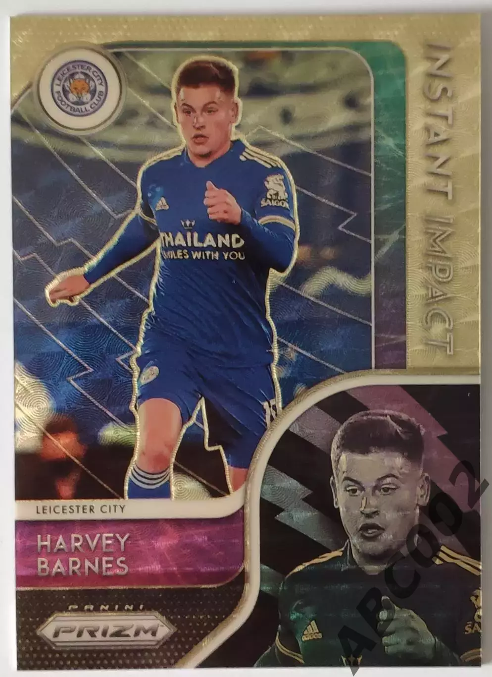 Карточка АПЛ / Harvey Barnes / 3 из 5 / Leicester City / Panini Prizm