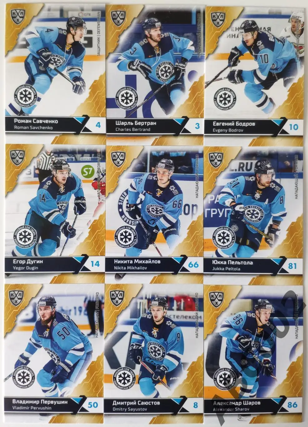 Полный сет ХК Сибирь КХЛ 2018-19 18 карт 2