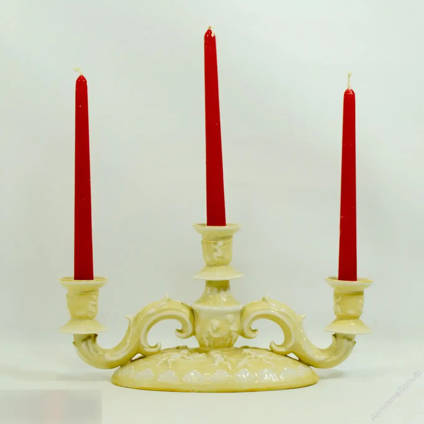 Ангел Антик Путти подсвечник фарфор Германия 1