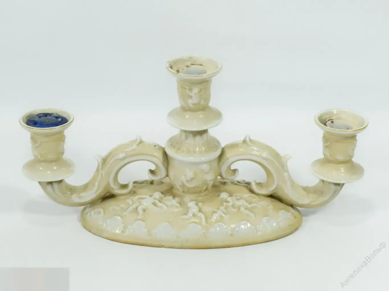 Ангел Антик Путти подсвечник фарфор Германия 2