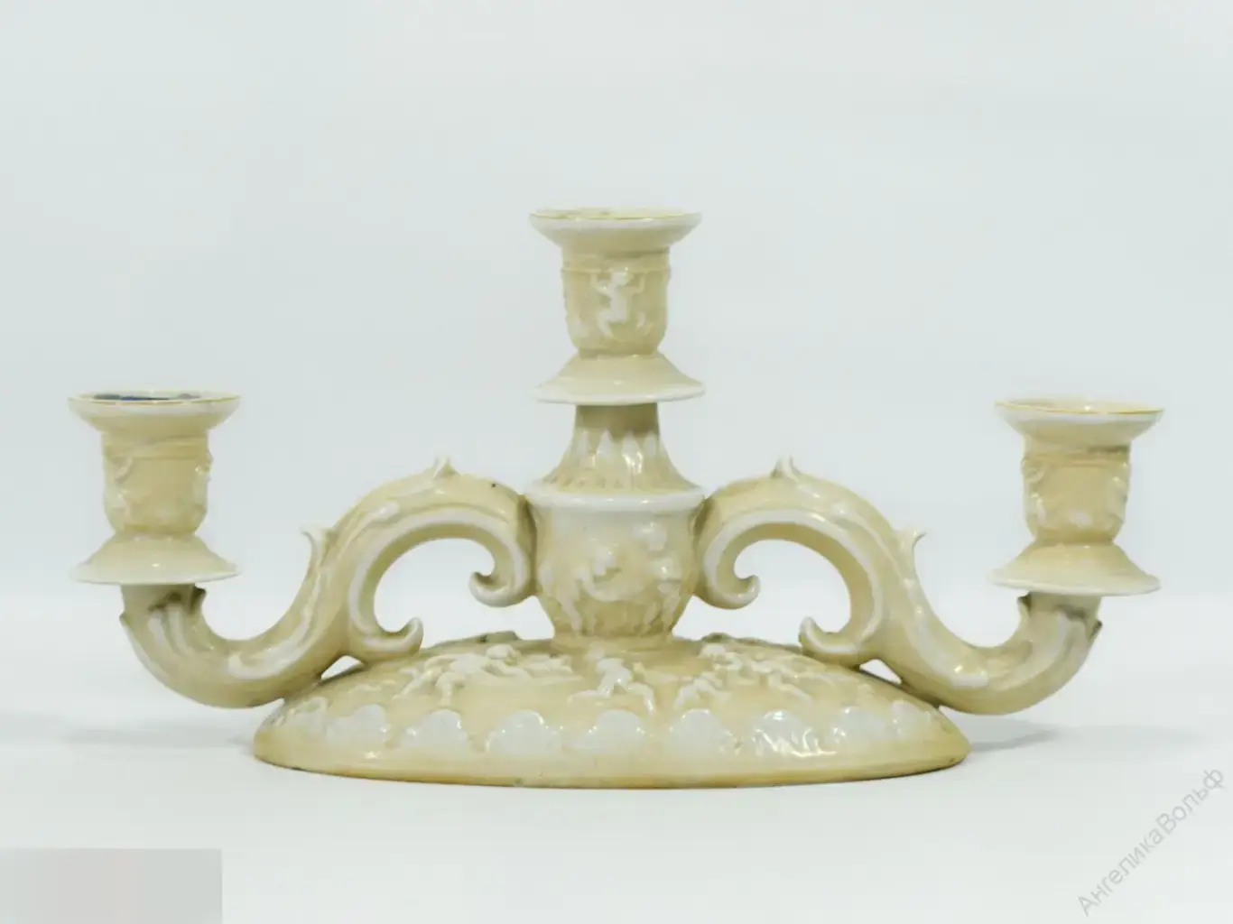 Ангел Антик Путти подсвечник фарфор Германия 3