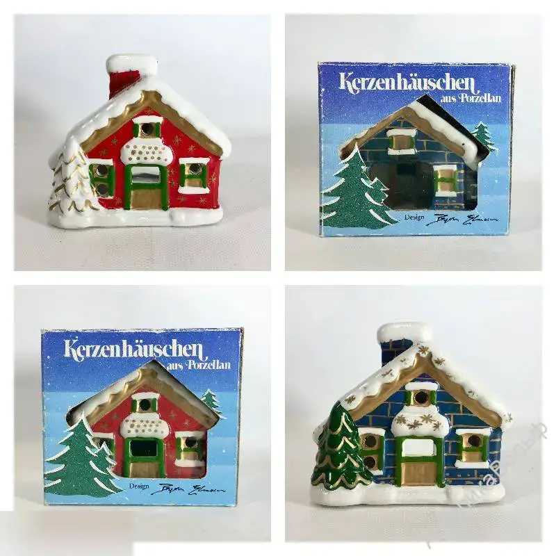 Германия домик подсвечник фарфор Новый год
