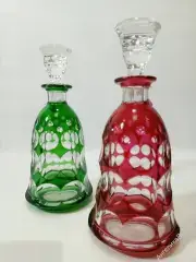 Винтаж Графин декантер штоф цветной хрусталь