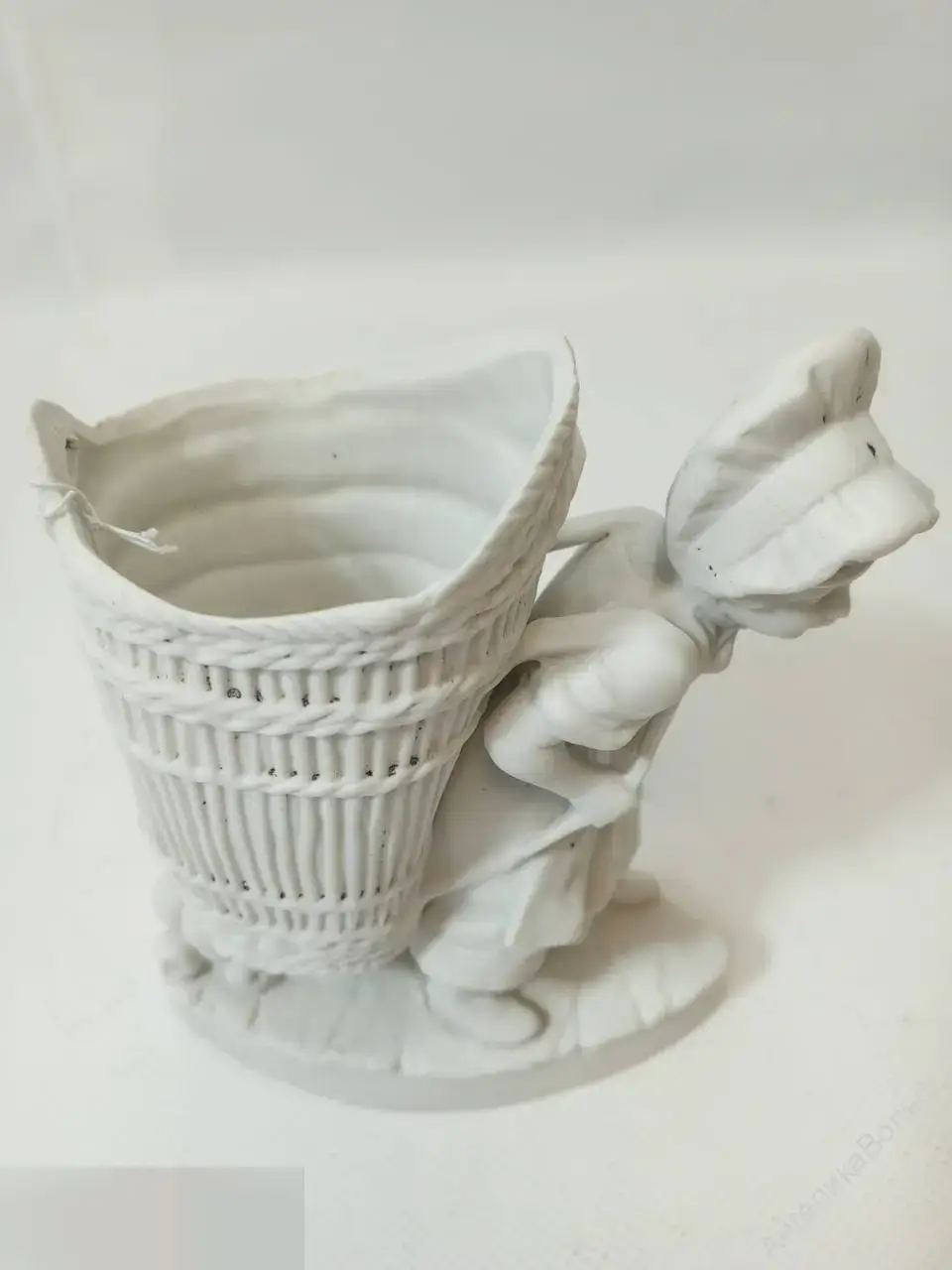 Антик статуэтка фигурка фарфор бисквит кашпо Франция 6