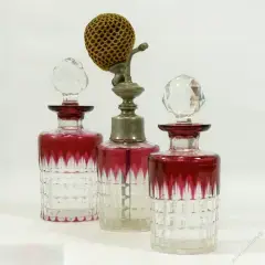 Baccarat Антик комплект парфюм хрусталь флакон