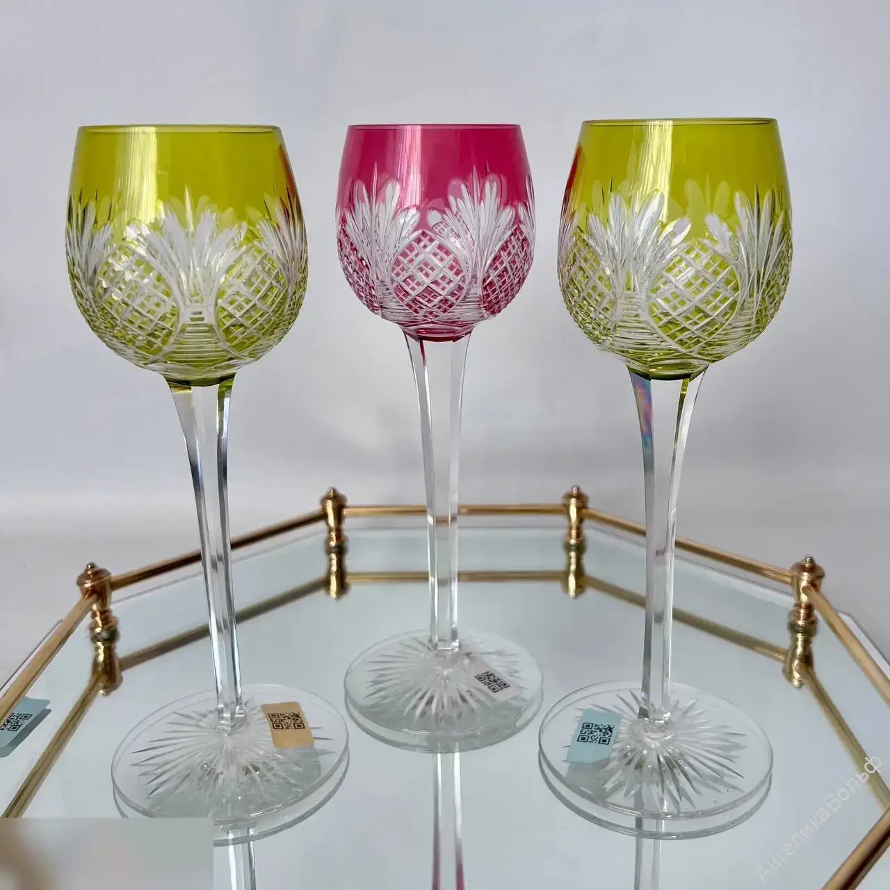 Saint Louis Бокал цветной хрусталь Франция