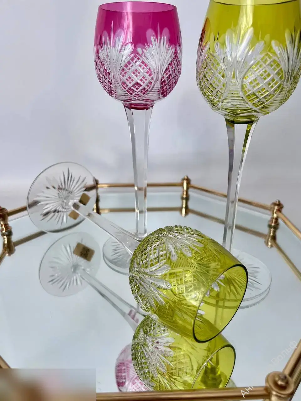 Saint Louis Бокал цветной хрусталь Франция 3