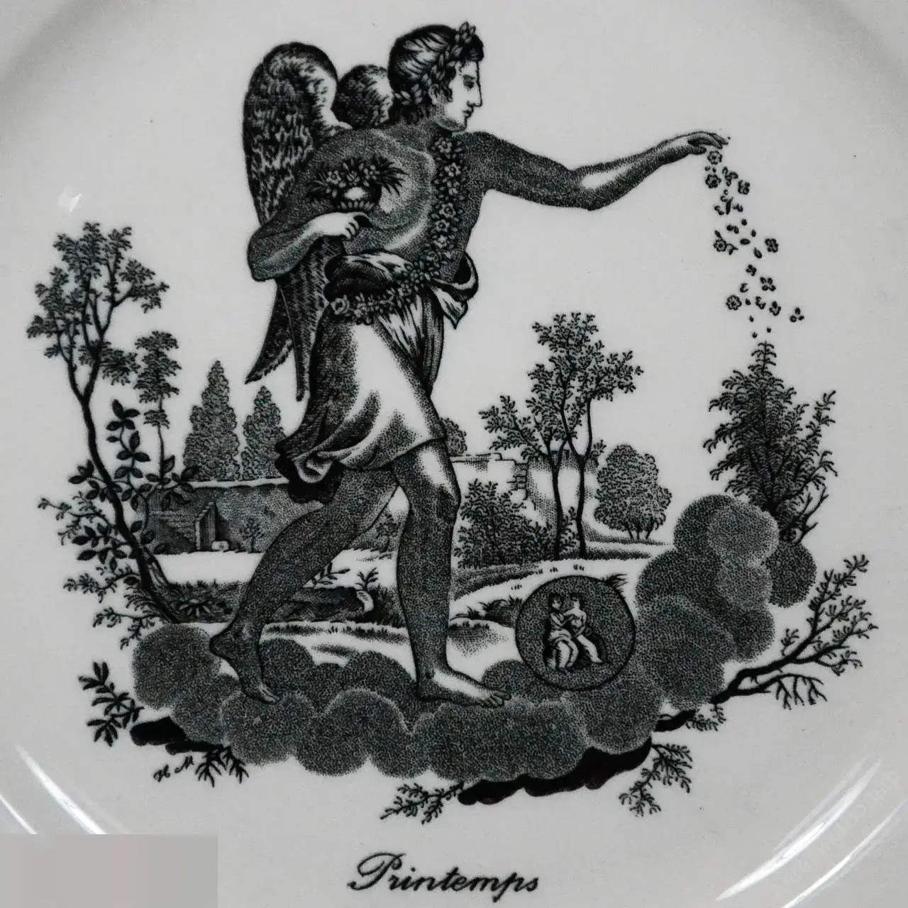 Villeroy Boch декоративная тарелка гравюра 19 век 4