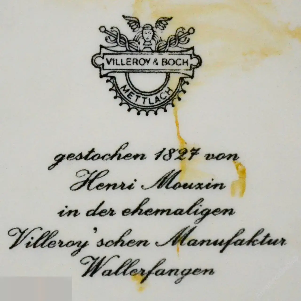 Villeroy Boch декоративная тарелка гравюра 19 век 6